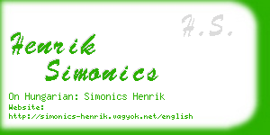 henrik simonics business card